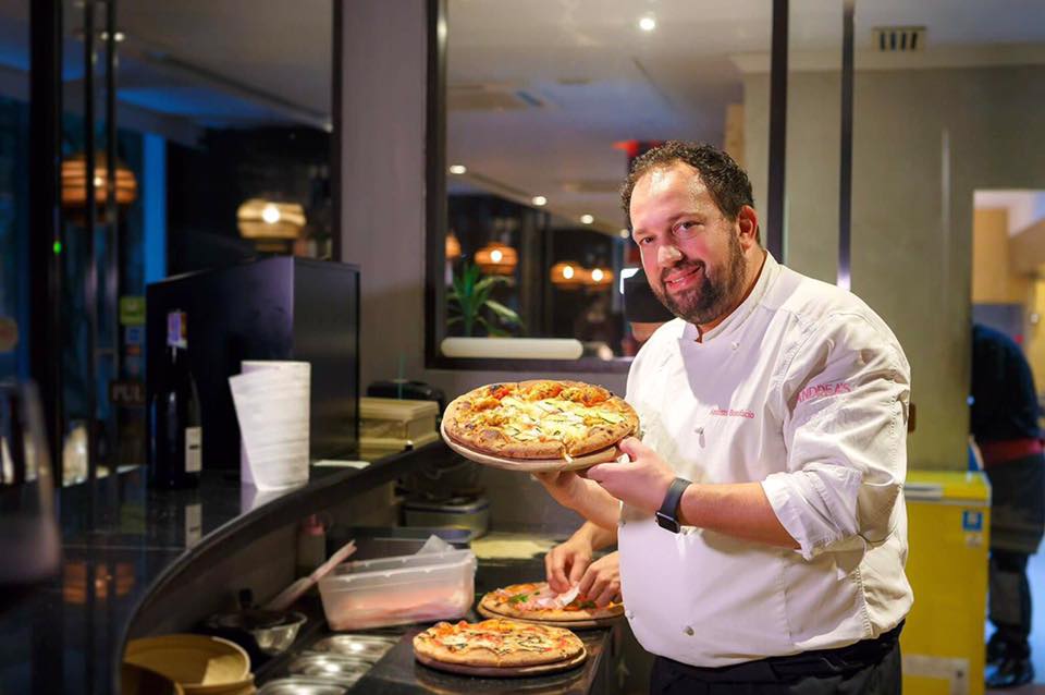 Chef Andreas Bonifacio in his kitchen